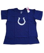 NFL Baltimore Colts Women T-Shirt Logo Short Sleeve Scoop Neck Blue Size XL - £7.73 GBP