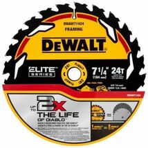 DeWalt Elite Series 7-1/4 in. D X 5/8 in. Carbide Circular Saw Blade 24 ... - $19.95