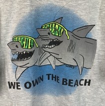 Vintage Shark Attack T Shirt Single Stitch Graphic Tee Men’s XL USA 80s 90s - £23.71 GBP