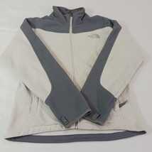 The North Face Full Zip Jacket Women's Size Small White/Gray Zip Pockets AUE3 image 12