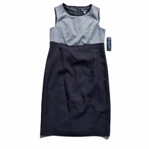 Black Label by Evan Picone Womens Dress Size 10 Gray Black Fitted Sleeveless - £14.47 GBP