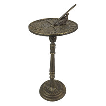 Zeckos Cast Iron Bronze Dragonfly Sundial Home Garden Decorative Sculpture - £63.28 GBP