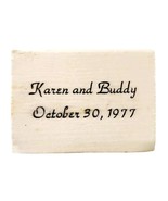 Karen &amp; Buddy Wedding 1977 Vintage Matches Collectible Marriage October ... - $19.99