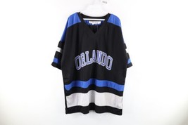 NOS Vintage 90s Streetwear Mens 2XL Orlando Magic Spell Out Hockey Jersey Shirt - £94.92 GBP