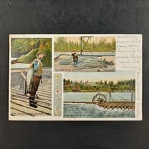Antique 1905 UDB Columbia River Fish Wheel Portland, OR Glitter Enhance Postcard - £6.12 GBP