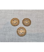 Lot of 3 Vintage Transit Bus Tokens Hazleton PA L&amp;C.C MTR. TR. Co - $9.99