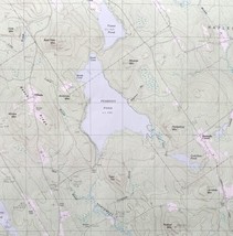 Map North Sebago Maine 1983 Topographic Geo Survey 1:24000 27x22&quot; TOPO10 - £35.39 GBP