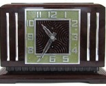 French Art Deco Jaz 1930&#39;s Large Bakelite and Chrome Mantle Clock - £316.14 GBP