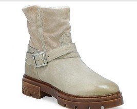 Miz Mooz Bonney Platform Side Zip Ankle Boots Pebble 37EU / 7 Us New #R-19/ T-12 - £69.93 GBP