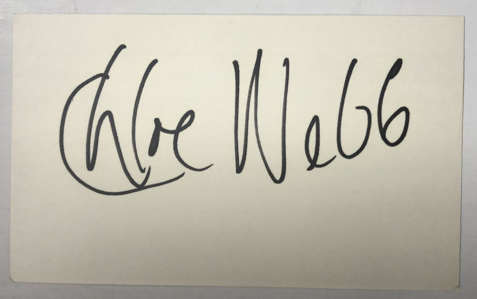 Chloe Webb Signed Autographed Vintage 3x5 Index Card - $15.00