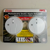 Kidde FireX Photoelectric AC Hardwired Smoke Alarm Twin Pack - £38.67 GBP