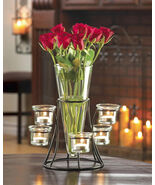 CIRCULAR CANDLE STAND WITH VASE - $34.60