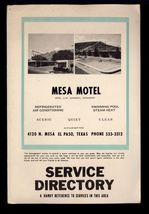 MESA MOTEL El Paso Texas - Service Directory MAP - Restaurants &amp; things ... - $14.80