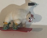 Coca-Cola Polar Bear Snowboarding Holiday Ornament Christmas Decoration XM1 - $8.90