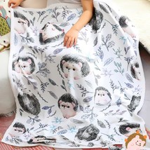 Hedgehog Blanket, Soft Kids Throw Blanket With Super Cute Hedgehog Pattern Hedge - £31.63 GBP