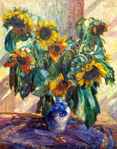 Still life with sunflowers Oil Painting Giclee Print Canvas - $8.59+