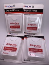 4 TopCare Dental Floss Unflavored Unwaxed 400 Yards 100 Yards Each - £29.77 GBP