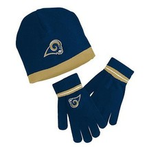 ST LOUIS RAMS FREE SHIPPING KIDS BOYS GIRLS KNIT CAP HAT &amp; GLOVES REEBOK - $18.76