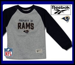 St. Louis Rams Kids 5/6 Reebok Sewn Logo Shirt Med New - $18.24