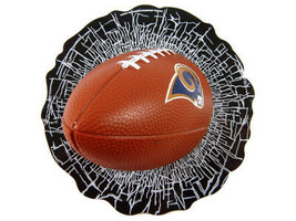 ST LOUIS RAMS NFL Shatter FootBall WINDOW CLING Decal - $13.38