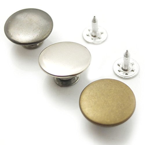 Bluemoona 25 Set - Jean Tack 17mm 5/8" Look Inside Fine Snap Button Stud Rivet N