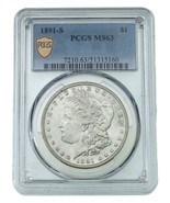 1891-S Argent Morgan Dollar Classé Par PCGS Comme MS-63 - $7,251.80 MXN