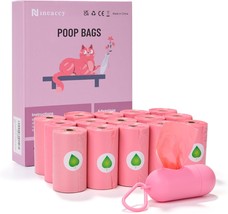 Biodegradable Pink Dog Poo Bags Lavender scent with - 300 - £10.44 GBP