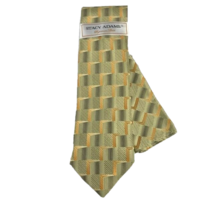 Stacy Adams Signature Gold Men&#39;s Tie Hanky Champagne Brown Light Gold 3.5&quot; Wide - £14.94 GBP