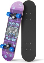 24&quot; Mini Complete Skateboard | Maple Wood | Abec 7 Bearings | Double Kic... - $42.93