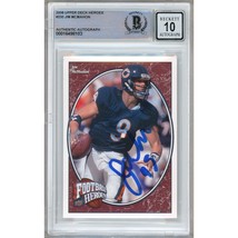 Jim McMahon Chicago Bears 2008 Upper Deck Heroes Signed Card BGS Auto 10 Slab - £158.00 GBP