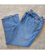 Seven7 Womens Straight Leg Raw Hem Jeans Blue Medium Wash Size 22 1136951 - $28.70