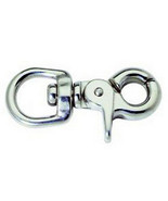 rOund SWIVEL Eye spring TRIGGER bolt SNAP Silver Zinc clasp 3/4&quot; x 2.5 P... - $401.23 MXN