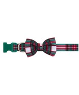 Marry Bright Holiday Dog Collar Red Green White Christmas PLAID Size L 1... - $16.54 CAD
