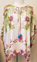 Johnny Was Silk Caftan Top  One Size Fits All - $179.00