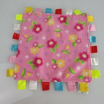 I-Play Chi Chi ChiChi Baby Taggie Blanket Pink Flower Crinkle Satin Tags Lovey - £31.02 GBP