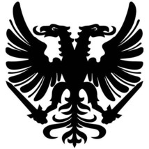 Eagle Displayed #4 sticker VINYL DECAL Medieval Renaissance Heraldry Arm... - £5.58 GBP