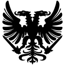 Eagle Displayed #4 sticker VINYL DECAL Medieval Renaissance Heraldry Armorial - £7.59 GBP