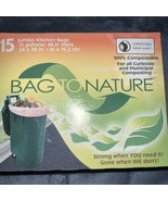 Bag-To-Nature 13 Gal. Compostable Green Trash Bag (15-Count) 21205 Bag t... - $188.22 MXN