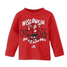 Wisconsin Badgers Football Shirt 18 M Adidas Baby Qb New - £14.01 GBP