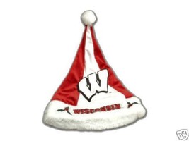 Wisconsin Badgers Hockey Football Basketball Santa Hat - £15.21 GBP