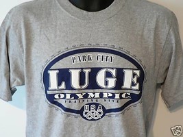 Winter Olympics Usa 2002 Park City Shirt Luge Mens New - $16.89