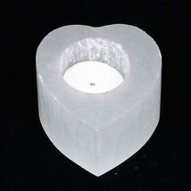 Selenite Heart Candle Holder - $251.08 MXN