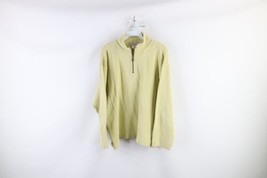 Vtg Tommy Bahama Womens M Faded Cotton Ribbed Knit Half Zip Pullover Sweater - £31.11 GBP