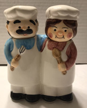 Vintage Baking Couple Rolling Pins  Man and Woman Salt &amp; Pepper Shakers ... - £15.75 GBP