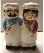 Vintage Baking Couple Rolling Pins  Man and Woman Salt &amp; Pepper Shakers ... - $19.75