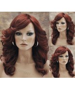 Brownish Copper Red Farrah Fawcett Style wig Lots of Body big open curls... - $109.34 CAD