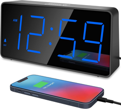 Digital Clock Alarm Clock for Bedrooms-Large Big Numbers 5 Dimmers for Seniors N - £18.11 GBP