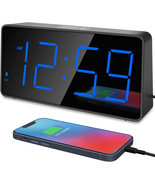 Digital Clock Alarm Clock for Bedrooms-Large Big Numbers 5 Dimmers for S... - £18.10 GBP