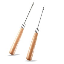 2 Pcs Awl, Leather Sewing Awl With Wood Handle, Hollow, Speedy Stitcher ... - £12.56 GBP