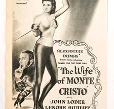 1946 The Wife Of Monte Cristo Movie Advertisement Alexandre Dumas Film D... - £15.46 GBP